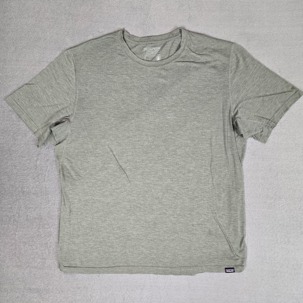 Patagonia Capilene Cool Trail Shirt Mens Large Green Short Sleeve Performance